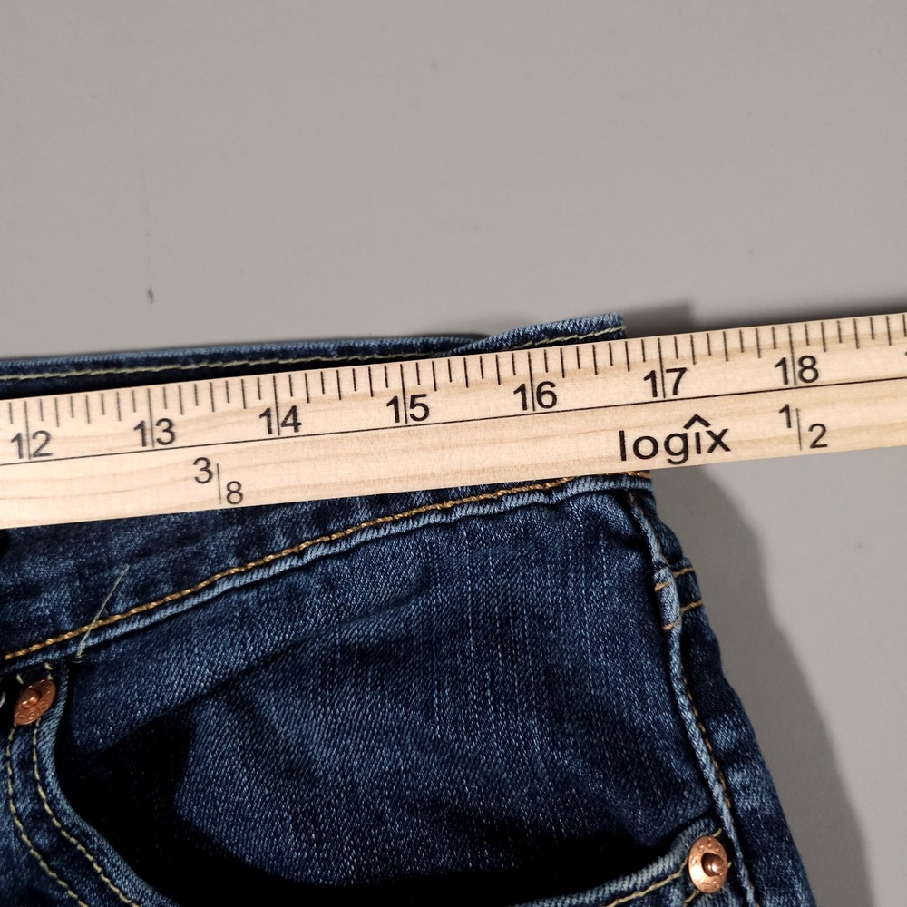 Levi's 511 Slim Fit Jeans Mens 33x32 Dark Wash Blue Denim Pants 04511-2368 - Picture 4 of 7